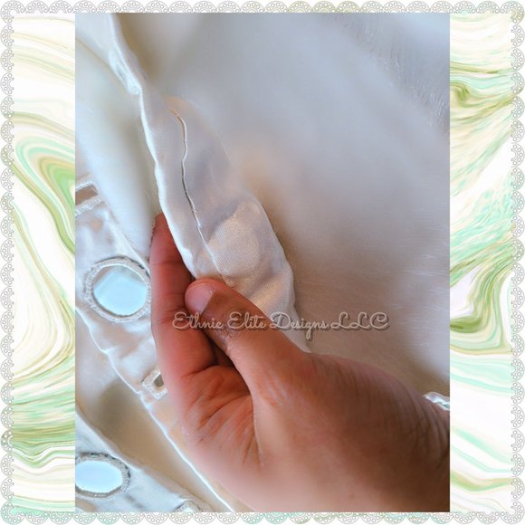 New Women's Handmade White Satin Silk Waist Belt -Famous Gujarati Handcut Mirror - Picture 6 of 10